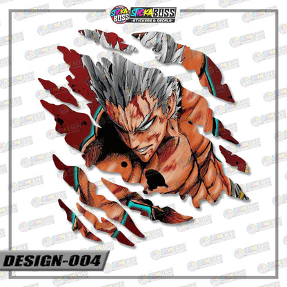 ONE PUNCH  MAN | ANIME SCRATCH STICKER【VINYL PRINTED】( LAMINATED / WATERPROOF )【Stickaboss】