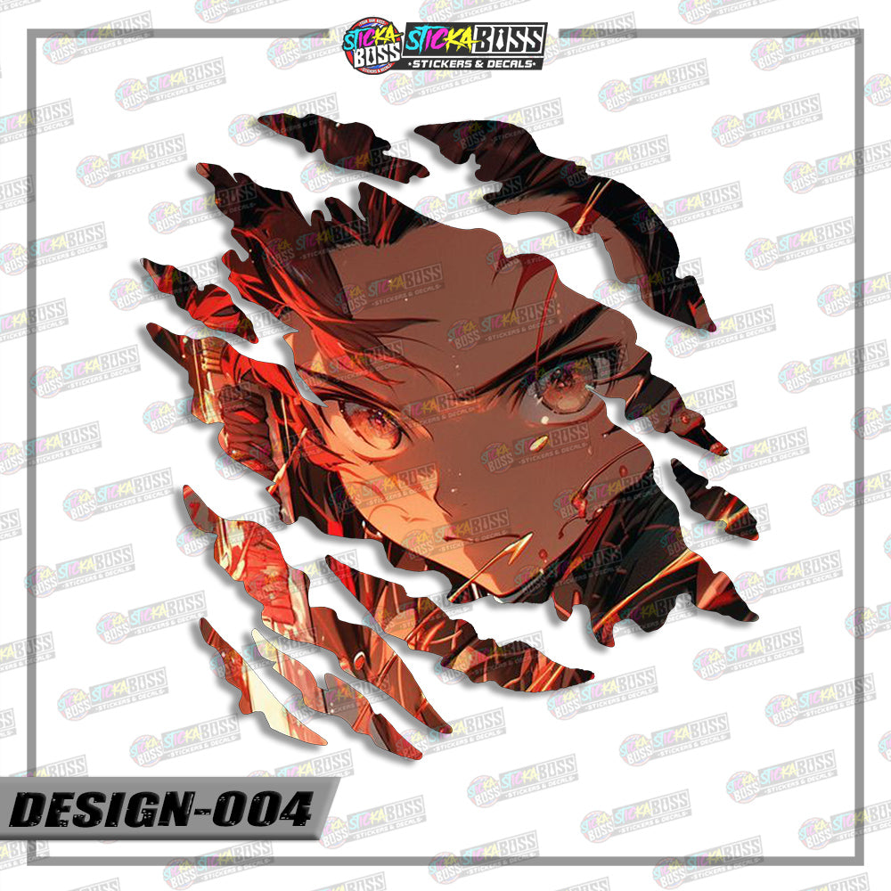 DEMONSLAYER | ANIME SCRATCH STICKER【VINYL PRINTED】( LAMINATED / WATERPROOF )【Stickaboss】
