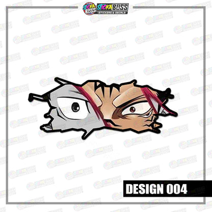 JUJUTSU KAISEN | CRACK PEEKERS  ( ANIME VINYL STICKER DECALS )【Stickaboss】
