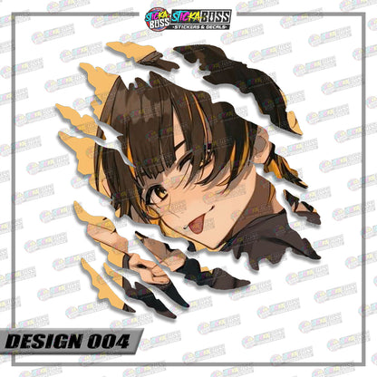 BLUE BLOCK | ANIME SCRATCH STICKER【VINYL PRINTED】( LAMINATED / WATERPROOF )【Stickaboss】