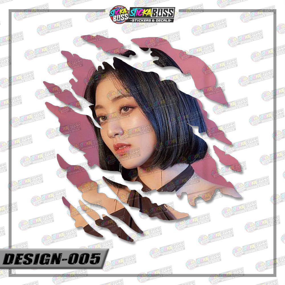 TWICE | SCRATCH STICKER【VINYL PRINTED】( LAMINATED / WATERPROOF )【Stickaboss】