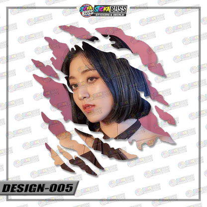 TWICE | SCRATCH STICKER【VINYL PRINTED】( LAMINATED / WATERPROOF )【Stickaboss】