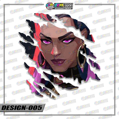 VALORANT | ANIME SCRATCH STICKER【VINYL PRINTED】( LAMINATED / WATERPROOF )【Stickaboss】