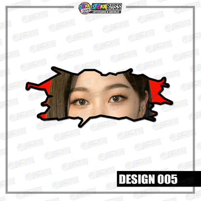 KPOP-AESPA | CRACK PEEKERS  ( ANIME VINYL STICKER DECALS )【Stickaboss】
