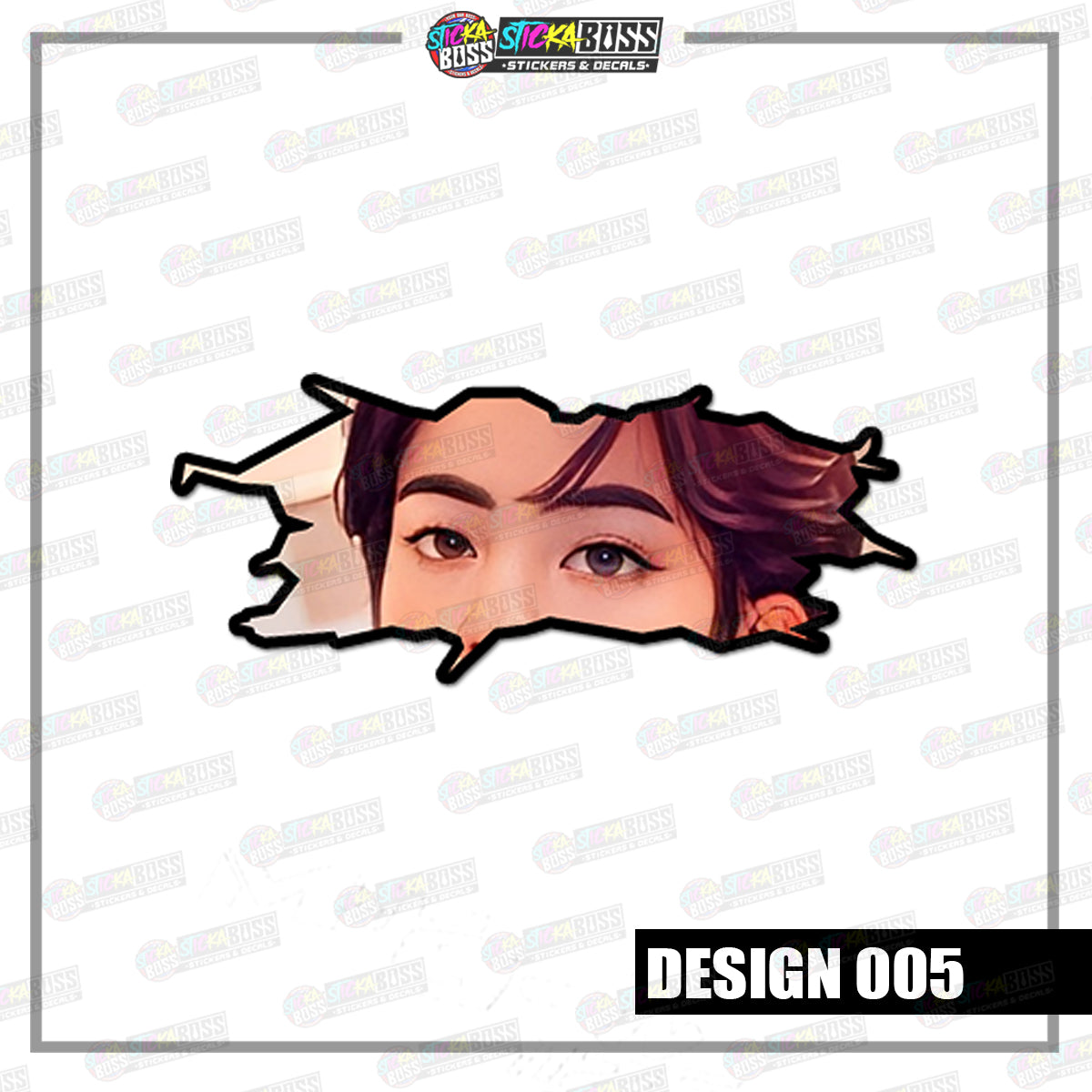 KPOP- BTS| CRACK PEEKERS  ( ANIME VINYL STICKER DECALS )【Stickaboss】