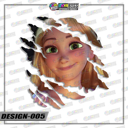 DISNEY PRINCESSES PART 1 | ANIME SCRATCH STICKER【VINYL PRINTED】( LAMINATED / WATERPROOF )