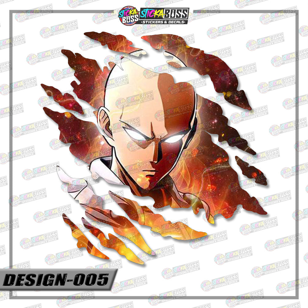 ONE PUNCH  MAN | ANIME SCRATCH STICKER【VINYL PRINTED】( LAMINATED / WATERPROOF )【Stickaboss】