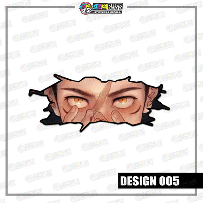 JUJUTSU KAISEN | CRACK PEEKERS  ( ANIME VINYL STICKER DECALS )【Stickaboss】