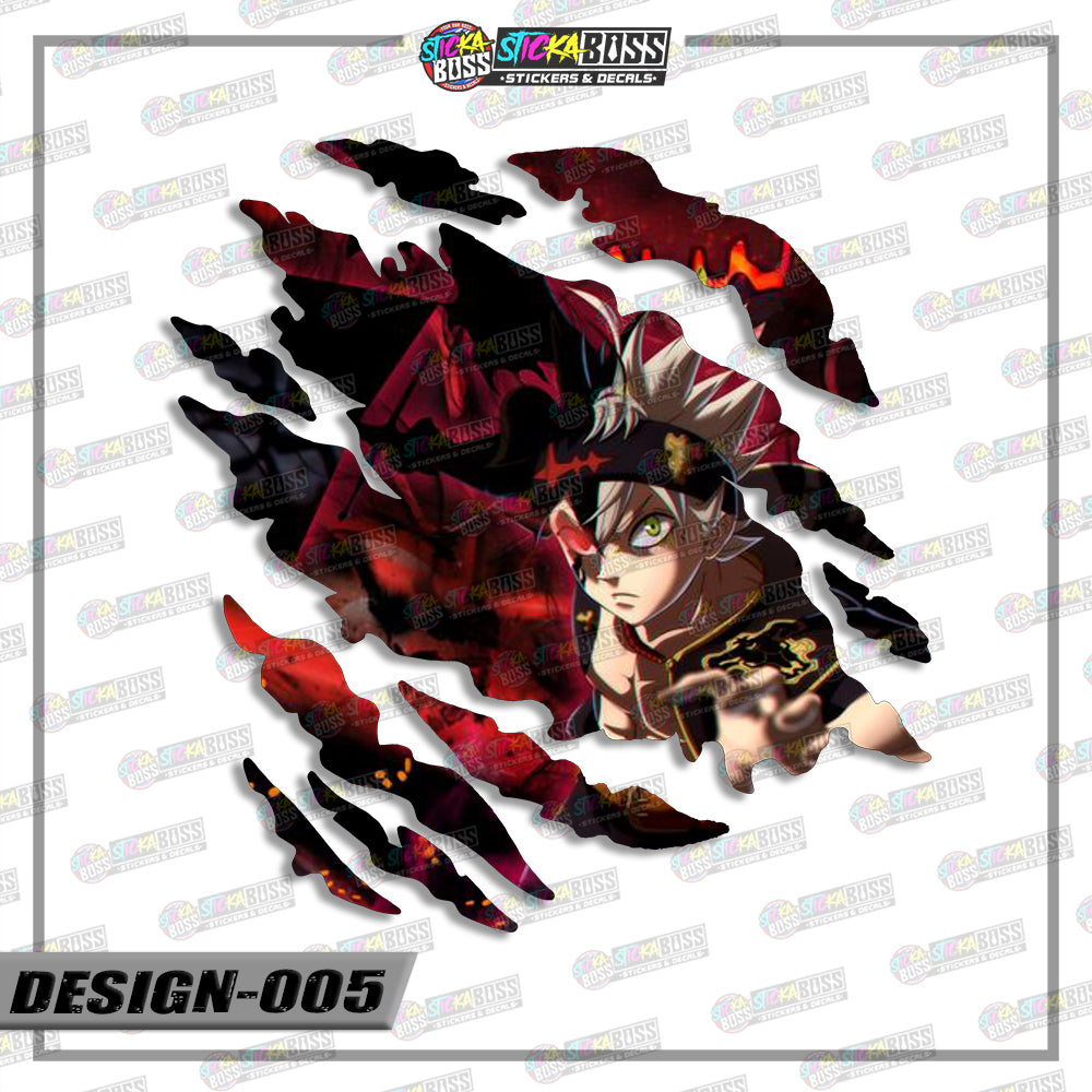 BLACK CLOVER | ANIME SCRATCH STICKER【VINYL PRINTED】( LAMINATED / WATERPROOF )