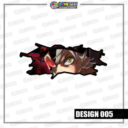 BLACK CLOVER | CRACK PEEKERS  ( ANIME VINYL STICKER DECALS )【Stickaboss】
