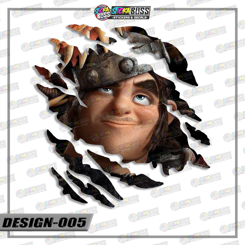 HOW TO TRAIN YOU DRAGON | SCRATCH STICKER【VINYL PRINTED】( LAMINATED / WATERPROOF )【Stickaboss】
