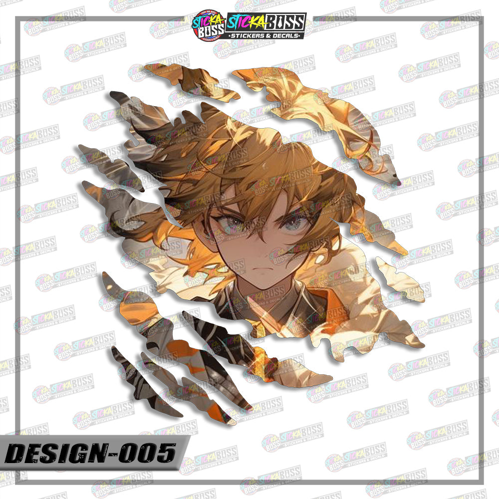 DEMONSLAYER | ANIME SCRATCH STICKER【VINYL PRINTED】( LAMINATED / WATERPROOF )【Stickaboss】