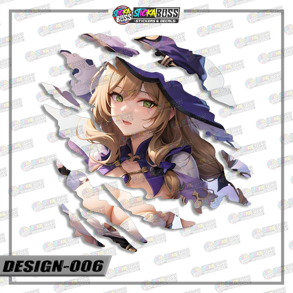 GENSHIN IMPACT | ANIME SCRATCH STICKER【VINYL PRINTED】( LAMINATED / WATERPROOF )【Stickaboss】
