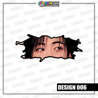 KPOP- BTS| CRACK PEEKERS  ( ANIME VINYL STICKER DECALS )【Stickaboss】