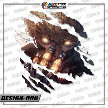 ONE PUNCH  MAN | ANIME SCRATCH STICKER【VINYL PRINTED】( LAMINATED / WATERPROOF )【Stickaboss】