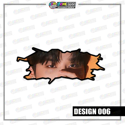KPOP-TREASURE | CRACK PEEKERS  ( ANIME VINYL STICKER DECALS )【Stickaboss】