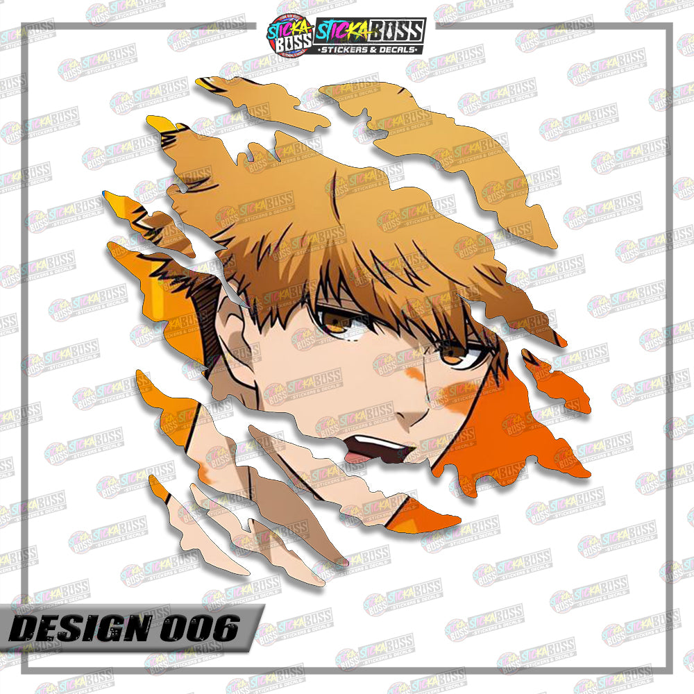 BLUE BLOCK | ANIME SCRATCH STICKER【VINYL PRINTED】( LAMINATED / WATERPROOF )【Stickaboss】