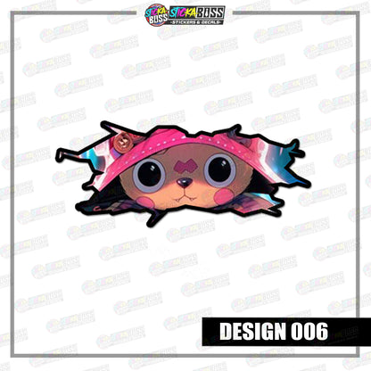 ONEPIECE | CRACK PEEKERS  ( ANIME VINYL STICKER DECALS )【Stickaboss】