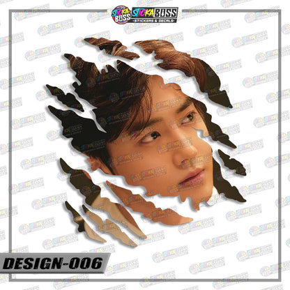 EXO | SCRATCH STICKER【VINYL PRINTED】( LAMINATED / WATERPROOF )【Stickaboss】
