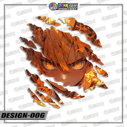 DEMONSLAYER | ANIME SCRATCH STICKER【VINYL PRINTED】( LAMINATED / WATERPROOF )【Stickaboss】