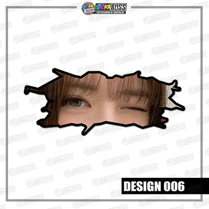 KPOP- ITZY| CRACK PEEKERS  ( ANIME VINYL STICKER DECALS )【Stickaboss】