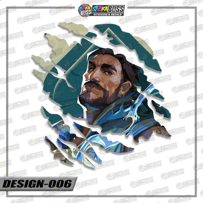 VALORANT | ANIME SCRATCH STICKER【VINYL PRINTED】( LAMINATED / WATERPROOF )【Stickaboss】