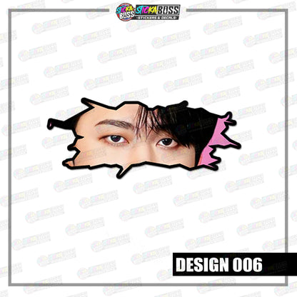 KPOP-STRAYKIDS | CRACK PEEKERS  ( ANIME VINYL STICKER DECALS )【Stickaboss】