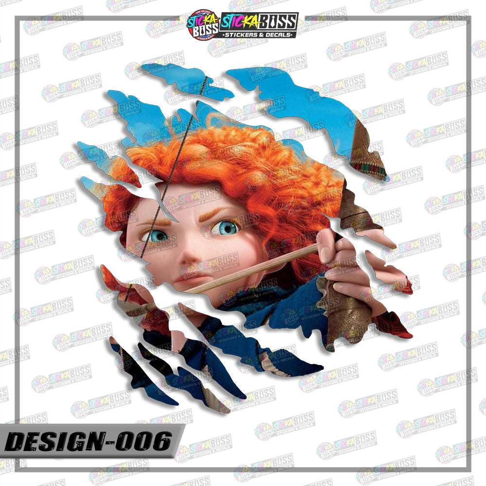 DISNEY PRINCESSES PART 1 | ANIME SCRATCH STICKER【VINYL PRINTED】( LAMINATED / WATERPROOF )