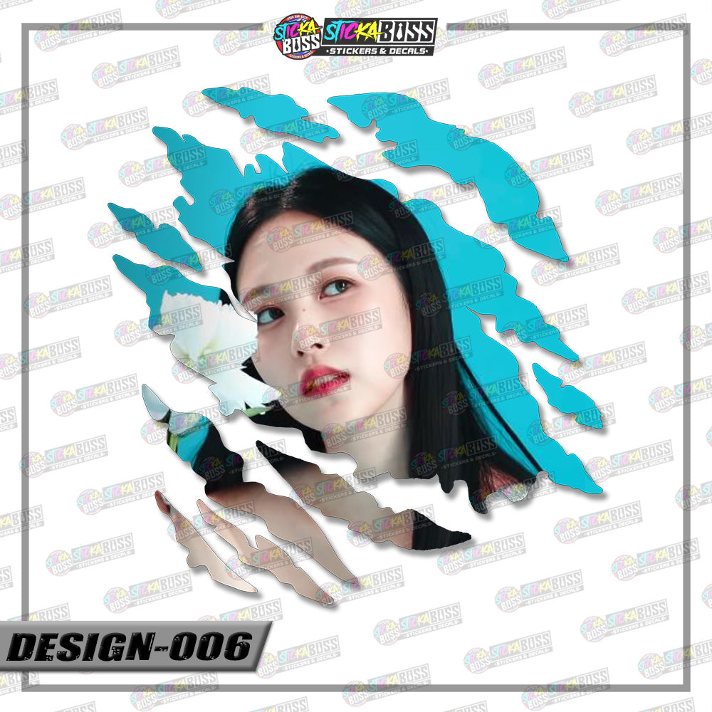 TWICE | SCRATCH STICKER【VINYL PRINTED】( LAMINATED / WATERPROOF )【Stickaboss】