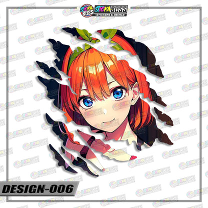 THE QUINTESSENTIAL QUINTUPLETS| ANIME SCRATCH STICKER【VINYL PRINTED】( LAMINATED / WATERPROOF )【Stick
