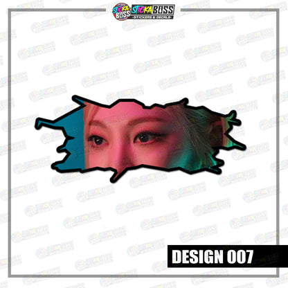 KPOP-AESPA | CRACK PEEKERS  ( ANIME VINYL STICKER DECALS )【Stickaboss】