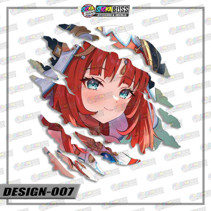 GENSHIN IMPACT | ANIME SCRATCH STICKER【VINYL PRINTED】( LAMINATED / WATERPROOF )【Stickaboss】