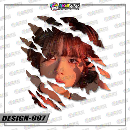 TWICE | SCRATCH STICKER【VINYL PRINTED】( LAMINATED / WATERPROOF )【Stickaboss】