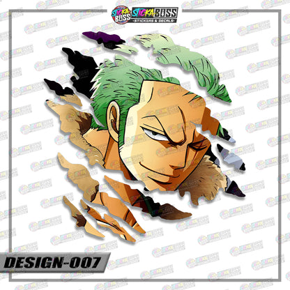 ONE PIECE ZORO | ANIME SCRATCH STICKER【VINYL PRINTED】( LAMINATED / WATERPROOF )【Stickaboss】