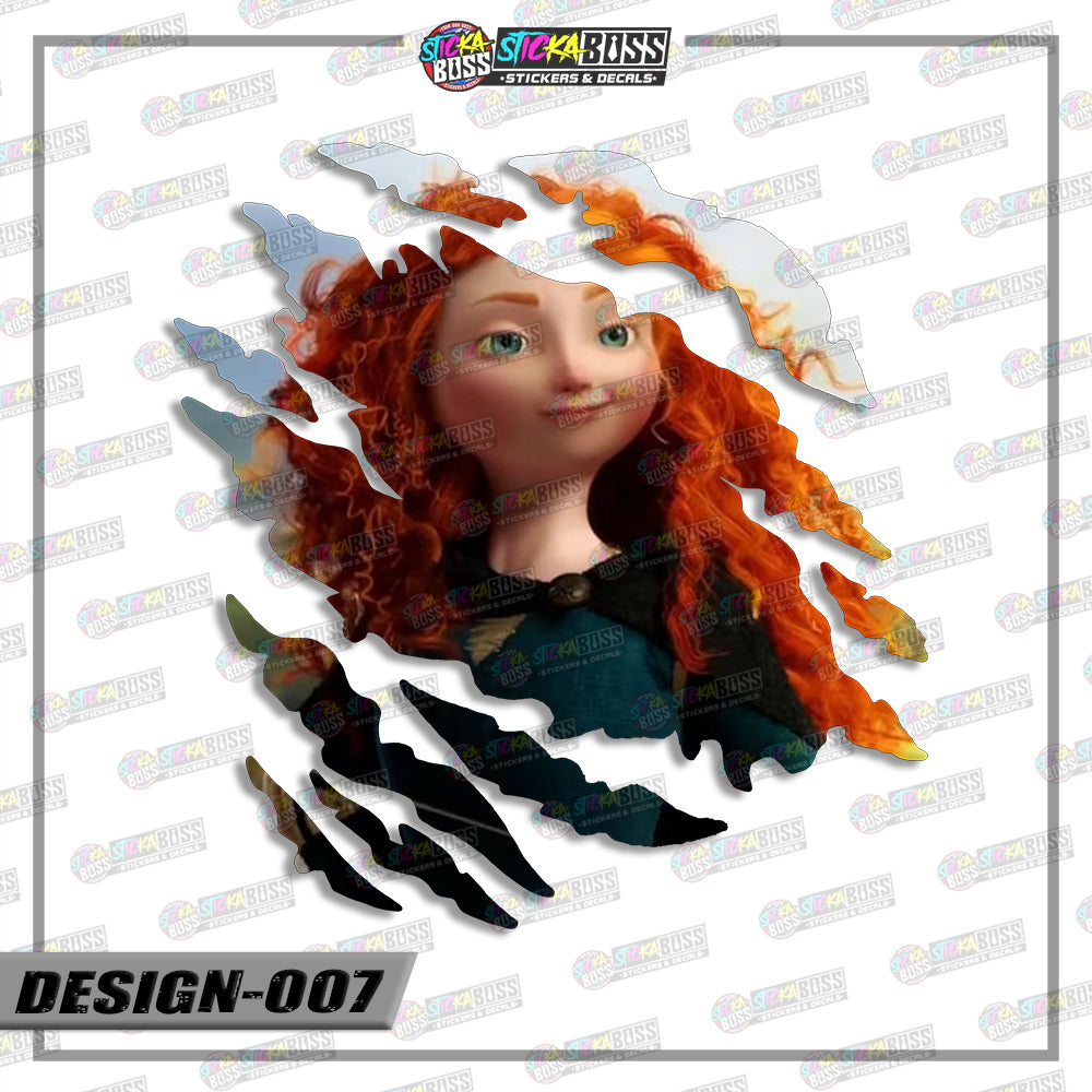 DISNEY PRINCESSES PART 1 | ANIME SCRATCH STICKER【VINYL PRINTED】( LAMINATED / WATERPROOF )