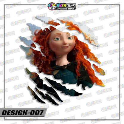 DISNEY PRINCESSES PART 1 | ANIME SCRATCH STICKER【VINYL PRINTED】( LAMINATED / WATERPROOF )