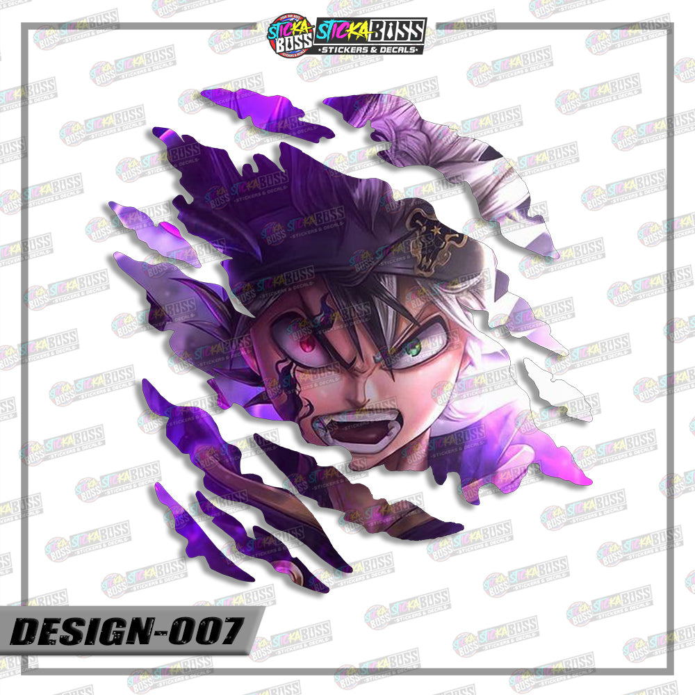 BLACK CLOVER | ANIME SCRATCH STICKER【VINYL PRINTED】( LAMINATED / WATERPROOF )