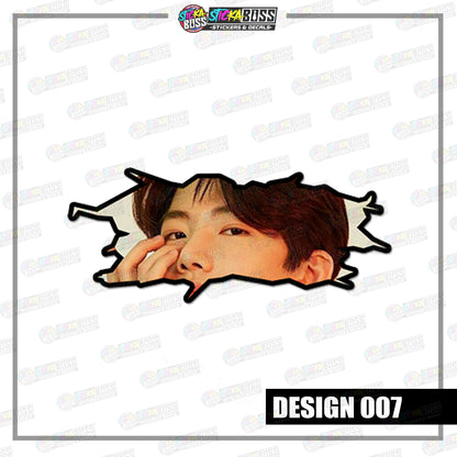 KPOP-TREASURE | CRACK PEEKERS  ( ANIME VINYL STICKER DECALS )【Stickaboss】