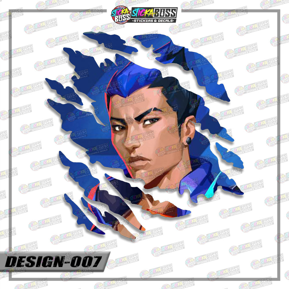 VALORANT | ANIME SCRATCH STICKER【VINYL PRINTED】( LAMINATED / WATERPROOF )【Stickaboss】