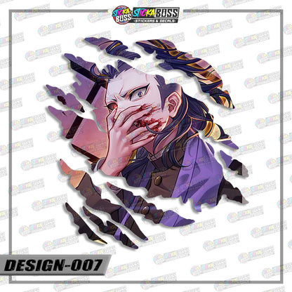DEMONSLAYER | ANIME SCRATCH STICKER【VINYL PRINTED】( LAMINATED / WATERPROOF )【Stickaboss】