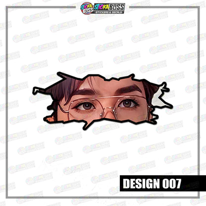 KPOP- BTS| CRACK PEEKERS  ( ANIME VINYL STICKER DECALS )【Stickaboss】