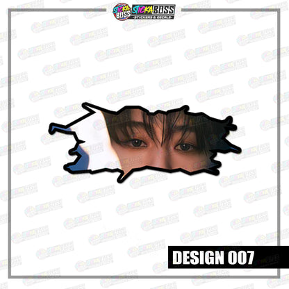 KPOP-SEVENTEEN | CRACK PEEKERS  ( ANIME VINYL STICKER DECALS )【Stickaboss】