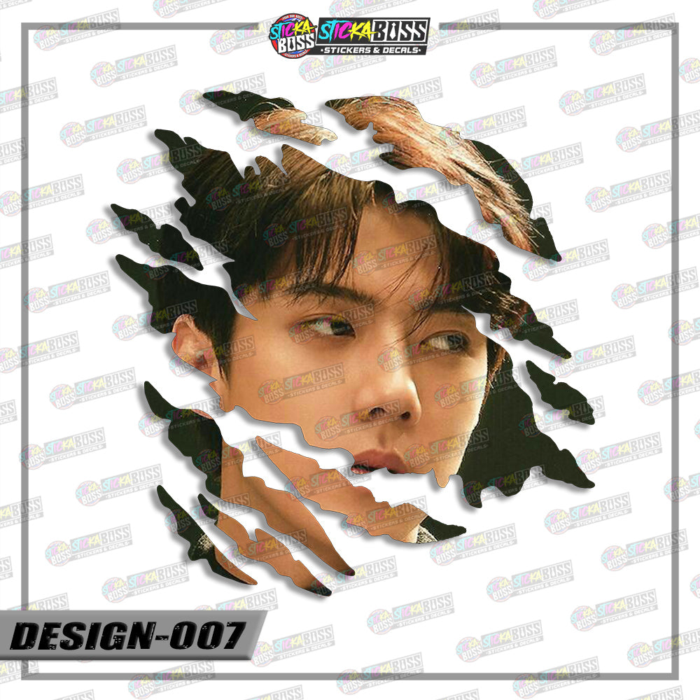 EXO | SCRATCH STICKER【VINYL PRINTED】( LAMINATED / WATERPROOF )【Stickaboss】