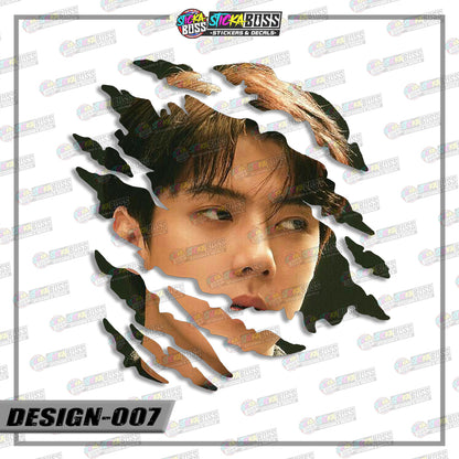 EXO | SCRATCH STICKER【VINYL PRINTED】( LAMINATED / WATERPROOF )【Stickaboss】