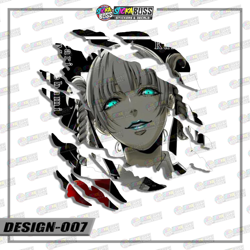 KAKEGURUI | ANIME SCRATCH STICKER【VINYL PRINTED】( LAMINATED / WATERPROOF )【Stickaboss】