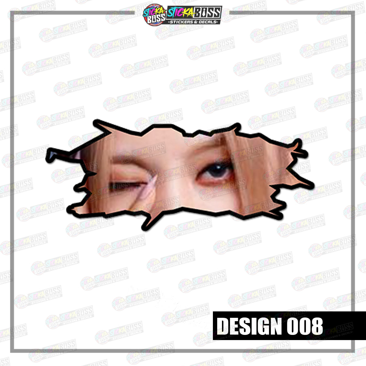 KPOP-AESPA | CRACK PEEKERS  ( ANIME VINYL STICKER DECALS )【Stickaboss】