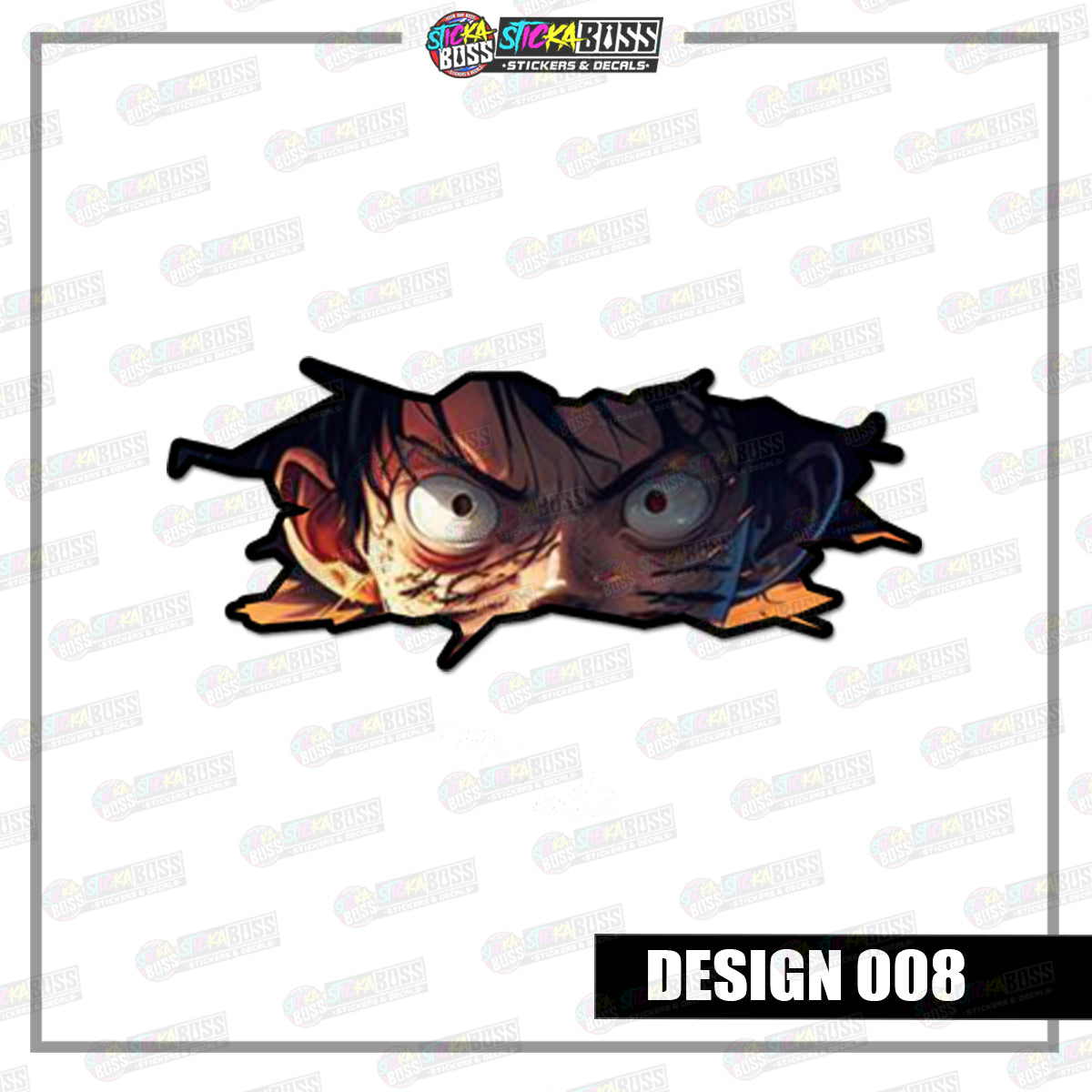 ONEPIECE | CRACK PEEKERS  ( ANIME VINYL STICKER DECALS )【Stickaboss】