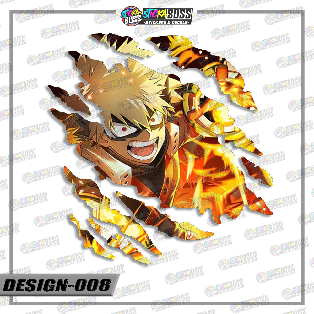 MY HERO ACADEMIA | ANIME SCRATCH STICKER【VINYL PRINTED】( LAMINATED / WATERPROOF )【Stickaboss】