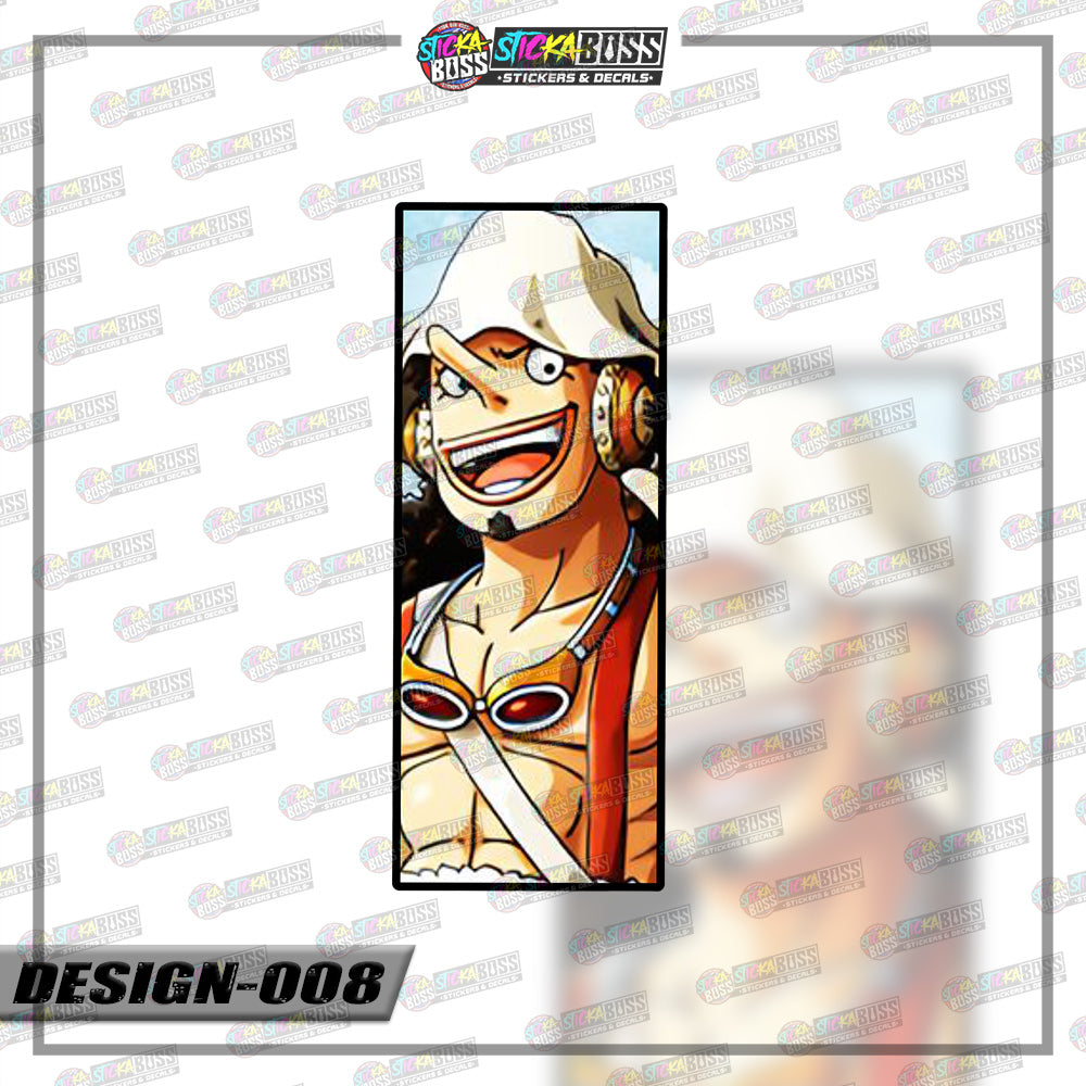 ONE PIECE| RECTANGLE SIZE  VINYL STICKER 【VINYL PRINTED】( LAMINATED / WATERPROOF )