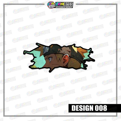NARUTO | CRACK PEEKERS  ( ANIME VINYL STICKER DECALS )【Stickaboss】